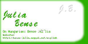 julia bense business card